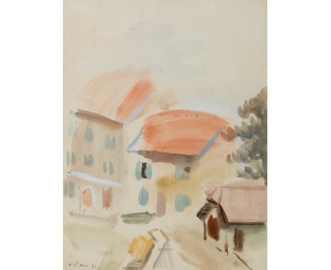 HERNANDO VIÑES SOTO, (Paris, 1904 - 1993).Untitled, 1931.Watercolour on paper.Signed and dated in the lower left corner.Prove