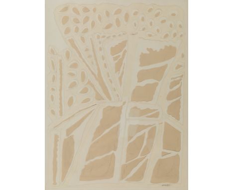 MANUEL ÁNGELES ORTIZ (Jaén, 1895 - Paris, 1984)."Walk under the trees".Cut-out paper.Work reproduced in "Manuel Ángeles Ortiz