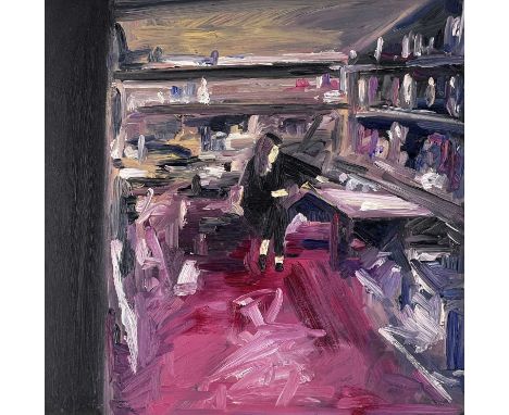 ‡ PAUL REES oil on board - entitled verso on Attic Gallery label 'Props Room', signed versoDimensions: 30.5 x 30cmsProvenance