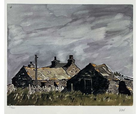 ‡ SIR KYFFIN WILLIAMS RA limited edition (274/350) print - Anglesey farm buildings, signed with initialDimensions: 53 x 60cms