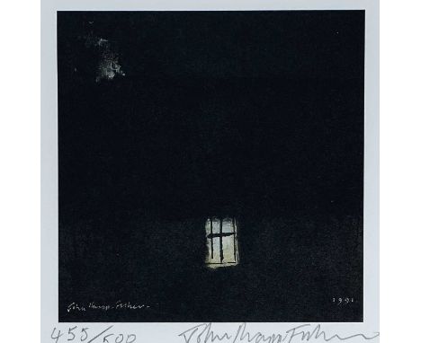 ‡ JOHN KNAPP-FISHER limited edition (455/500) print - cottage at night with light inside, signed in pencilDimensions: 14 x 14