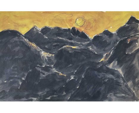 ‡ SIR KYFFIN WILLIAMS RA limited edition (54/75) print - sunset over Snowdonia, signed in full Dimensions: 35 x 50cmsProvenan