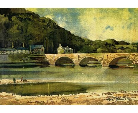 ‡ HYWEL HARRIES print - The Dyfi Bridge at Machynlleth, signed and dated '88Dimensions: 22 x 32cmsProvenance:private collecti
