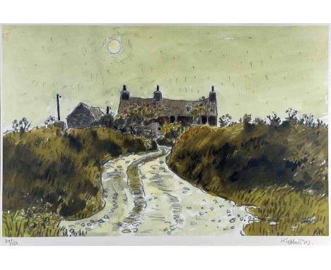‡ SIR KYFFIN WILLIAMS RA limited edition (39/150) print - Anglesey farmstead, entitled 'Penrhyn Du', signed in fullDimensions