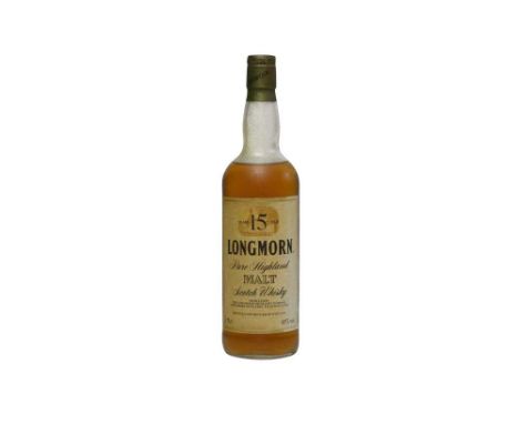 Longmorn, Pure Highland Malt Scotch Whisky, 15 Years Old, 1980s bottling, 43% vol, 75cl, one bottle