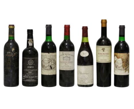 Assorted Red Wine and Port, to include: Chateau Cadet-Piola, Saint Emilion Grand Cru Classe, 1988, one bottle; Chateau Clos d