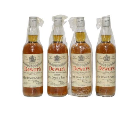  Dewars, White Label, Finest Scotch Whisky of Great Age, 70 proof, 26 2/3 fl. ozs, four bottles
Still in OWC from purchase at