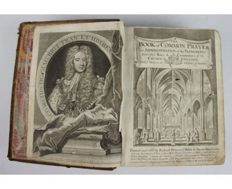 BIBLE - ENGLISH 18TH CENTURY: THE BOOK OF COMMON PRAYER AND ADMINISTRATION OF THE SACRAMENTS, engraved portrait frontis, engr