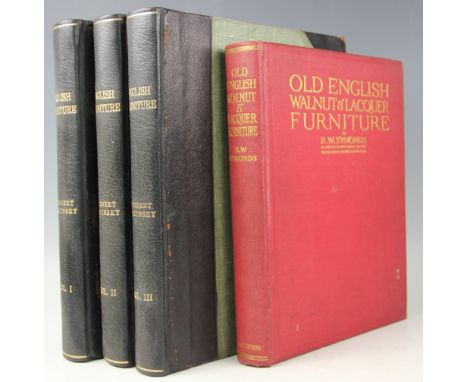 CESCINSKY (H), ENGLISH FURNITURE OF THE EIGHTEENTH CENTURY, three vols, re-backed 3/4 calf, London, Routledge; SYMONDS (R), O