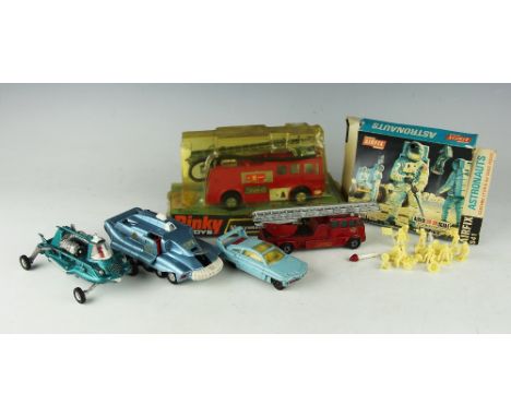 A Dinky Toys Merryweather Marquis Fire Tender No.285, in original packaging, along with Dinky Toys Spectrum Pursuit Vehicle N