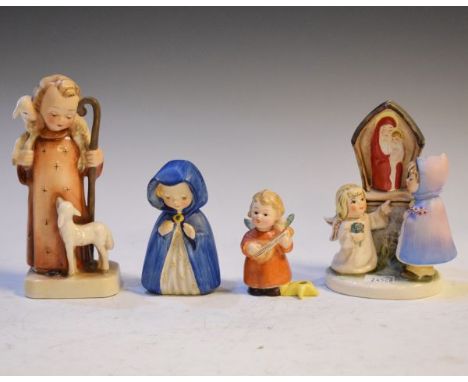 Goebel Hummel figure - Good Shepherd and three other Goebel figures   Condition: 
