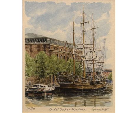 Frank Shipsides - Two signed limited edition prints - Corn Street and one other, together with two Anthony Pace signed limite