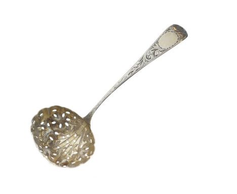 Edward VII silver sifting ladle, Birmingham 1901, 1.3oz approx   Condition: 