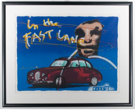 Herman Brood (1946 - 2001) Silkscreen signed. Herman Brood, ** Mark II **, No. 98/125. - size height and width 72 X 94 cm - f