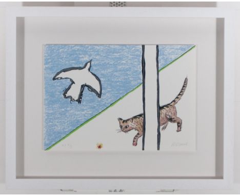 Roger Raveel (1921 - 2013) Silkscreen signed. Roger Raveel ** Felix Vulgaris **, No. E / A. - size height and width 28 X 40 c