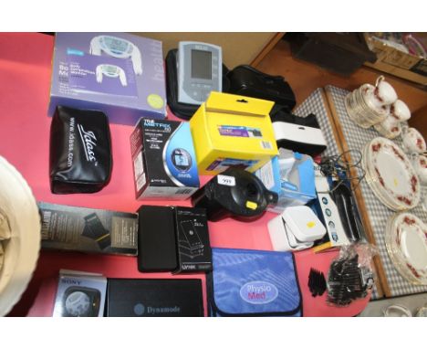 A swimming pool pump; VR headsets; clippers; speaker etc