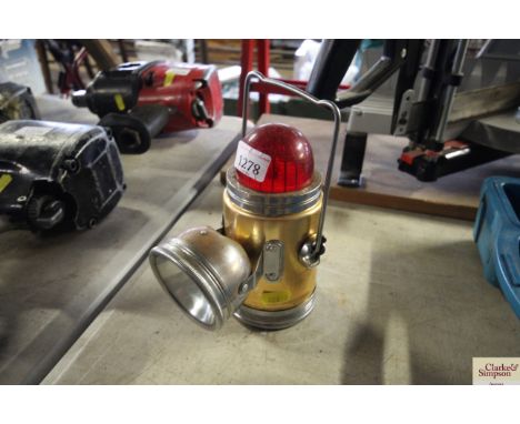 A vintage cycle lamp