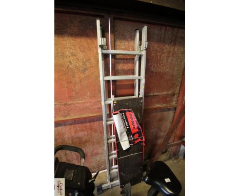 A Youngman Pro-Deck five way ladder and deck combination