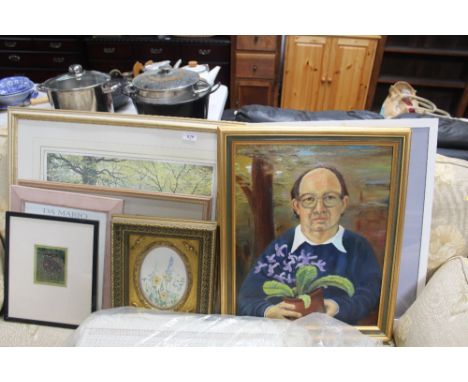 A James Preston pencil signed limited edition print together with various other pictures and prints