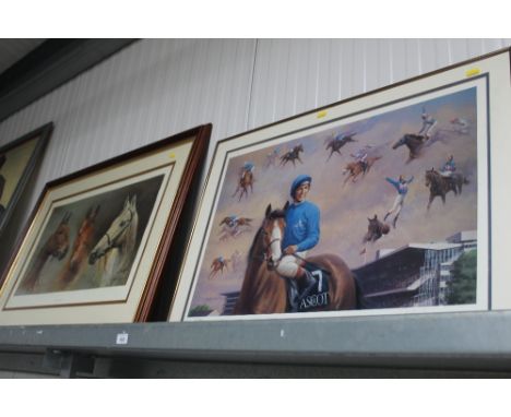 A coloured print "We Three Kings" together with a pencil signed limited edition print "Frankie Ascot" 7