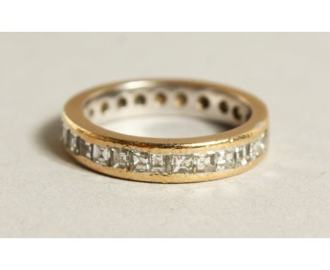 AN 18CT GOLD AND DIAMOND FULL ETERNITY RING.