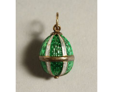 A SMALL ENAMEL RUSSIAN EGG.