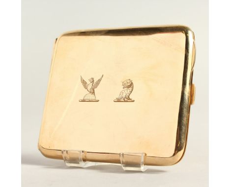 A 9CT GOLD CIGARETTE CASE. 107gms.