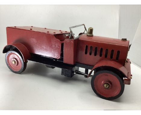 Model Red car -scratchbuilt steam cogs and weightily bill vintage item c 11&rdquo; long.&nbsp;