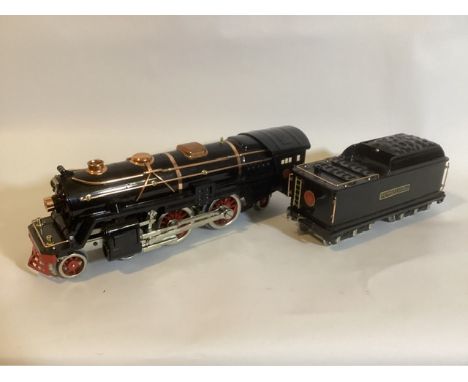 MTH model trains Steam loco and tender( BILD A LOCO) 1;48 PRR Pennsylvania , black and brass, vintage , weighty., finely made