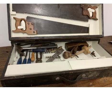Carpenters box with tools 