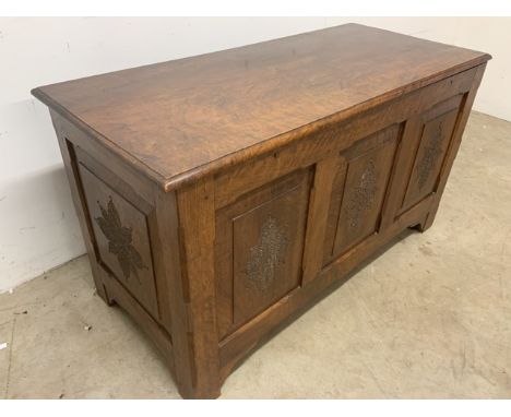 South Asian hard wood trunk with key.W:110cm x D:50cm x H:61cm