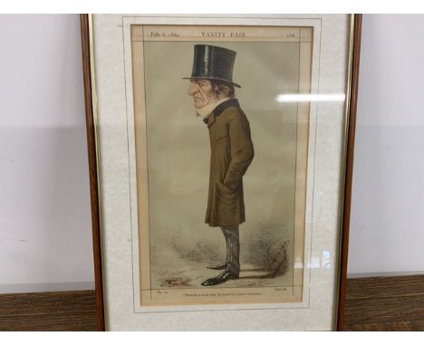 A spy print with printers crop lines, dated FEb 6, 1869W:20cm x D:cm x H:35cm