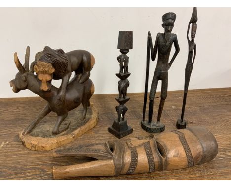 Five pieces of African tribal art