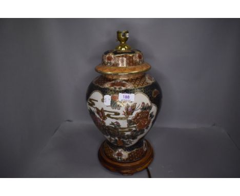 A Chinese style ceramic lamp base