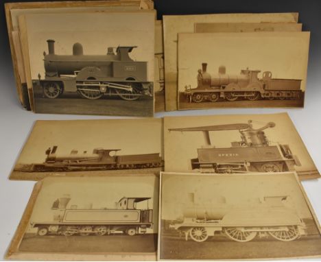 Railwayana - Photography - an interesting collection of late 19th/early 20th century large format photographs, probably from 