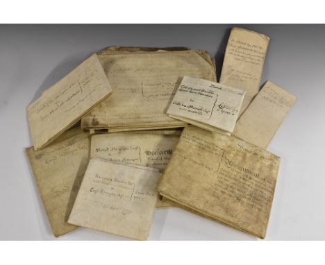 Legal History - Vellum indentures, including a Charles II 1664/1665 vellum manuscript mortgage, between the Earls of Londonde