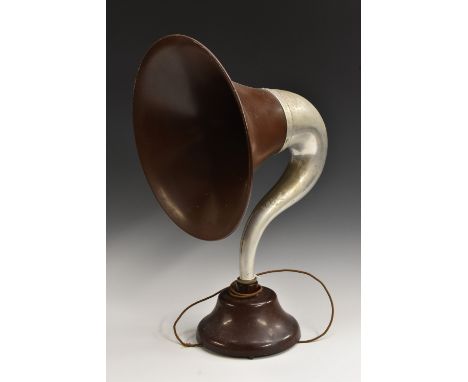 Vintage Wireless -  a British Thomson-Houston (BTH) Type C2 loud speaker horn, approx. 57.5cm high