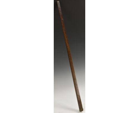 A 19th century French metre stick, stamped Borde, 100cm long