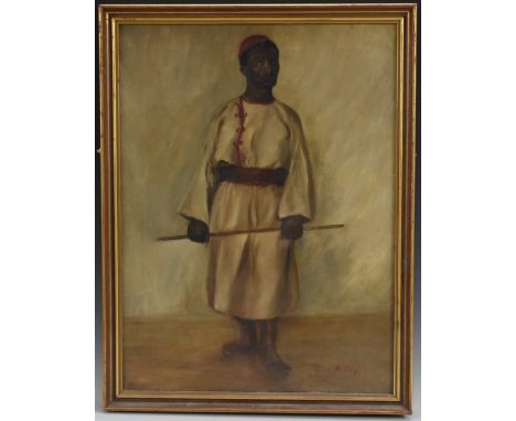 Lady Utica Celestina Beecham (née Welles) Portrait of a North African Boysigned, oil on canvas, 60.5cm x 44.5cm 