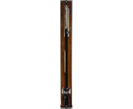 A 20th century marine ship's barometer, by F. Darton &amp; Co Ltd, Watford, 21cm silvered cylindrical register, rectangular w
