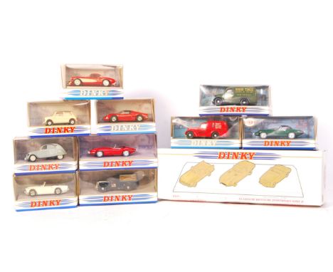 A collection of 11x Dinky Matchbox made boxed 1:43 scale diecast model cars. All contents appear mint, within the original di