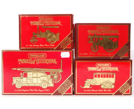 A collection of 4 x assorted Matchbox Models Of Yesteryear Limited Edition scale diecast model vehicles to include; 1905 Fowl