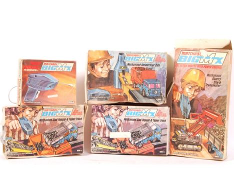 A good collection of 5x vintage Matchbox ' Big MX ' series diecast model playsets. All within their original boxes, and all a