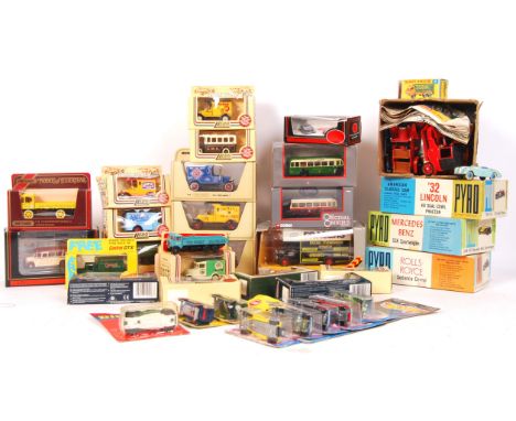 A collection of assorted scale diecast model vehicles by Corgi, Matchbox, Dinky, Lledo and others to include; Vanguards 58001