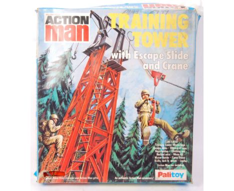 An original vintage Action Man ' Training Tower ' action figure playset, by Palitoy. Appears complete (but unchecked), with i
