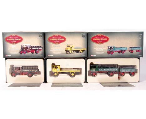 A collection of 3 x assorted Corgi Vintage Glory Of Steam scale diecast limited edition model vehicles to include; 80009 Sent