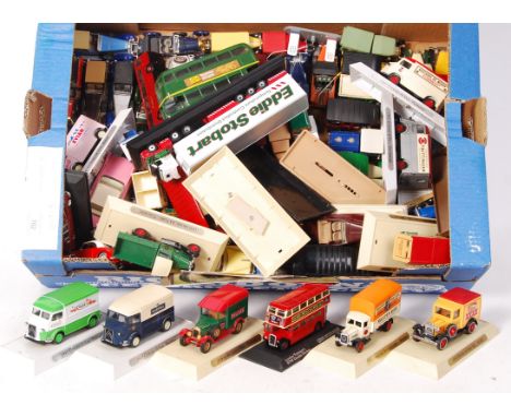 A large collection of assorted loose scale diecast model vehicles mostly being Matchbox Models of Yesteryear with some Solido