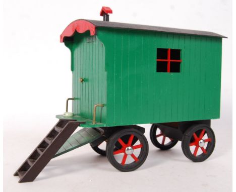 A live steam traction engine pull along&nbsp;wooden&nbsp;living van / wagon cabin cart kit for Mamod or Wilesco. The living v