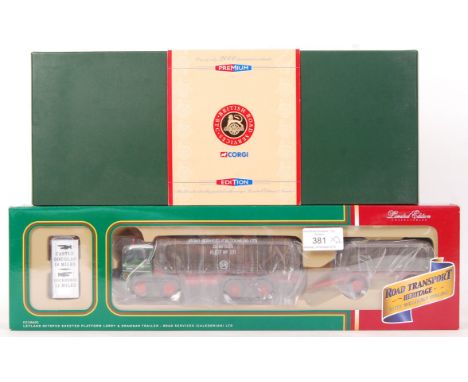 Two Corgi made ' British Road Services ' / ' Road Services ' boxed 1:50 scale haulage / lorry diecast models sets. Comprising