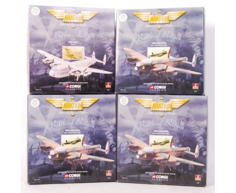 A collection of 4x Corgi Aviation Archive series diecast model 1:144 scale aeroplanes. From the ' Berlin Airlift ' and ' Batt